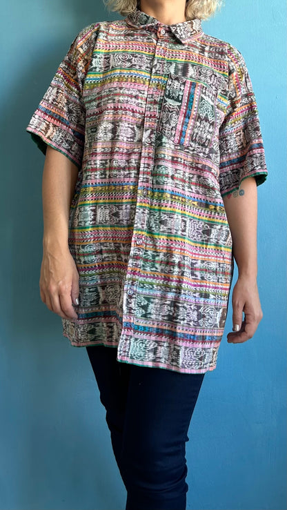 Vintage Colourful Short Sleeve Shirt