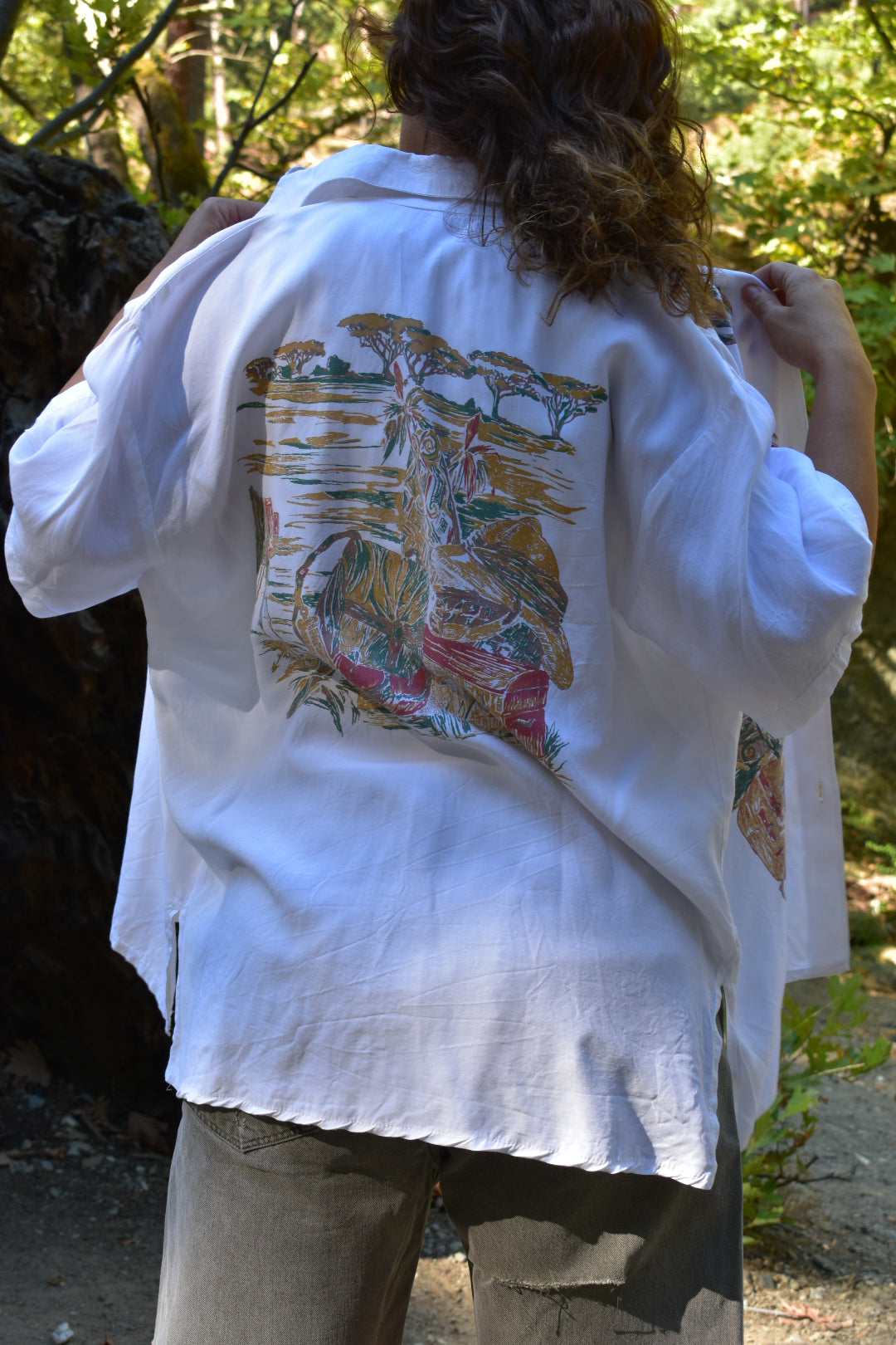 Vintage Printed Shirt – Tropical Jazz Scene