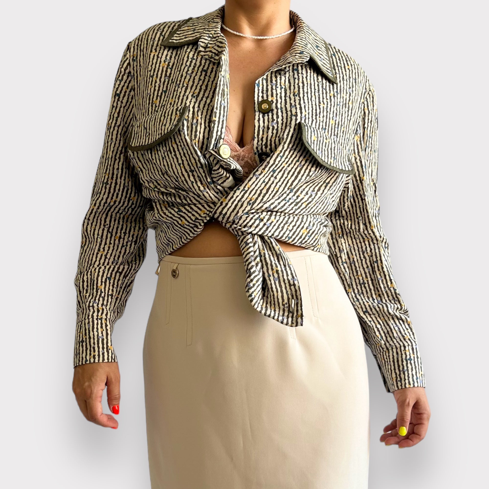 70’s Patterned Long Sleeve Shirt