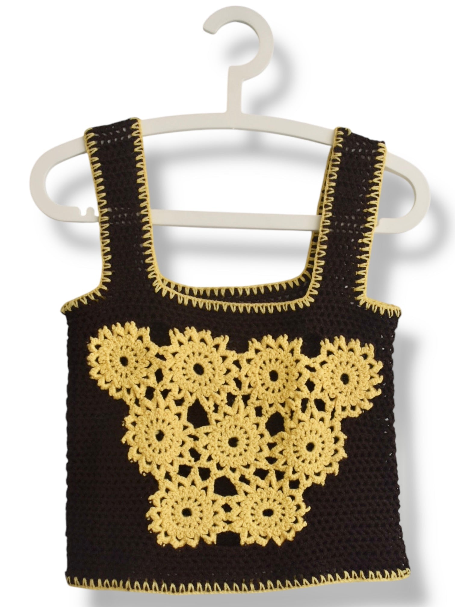 Handmade Vintage Crochet Floral Top