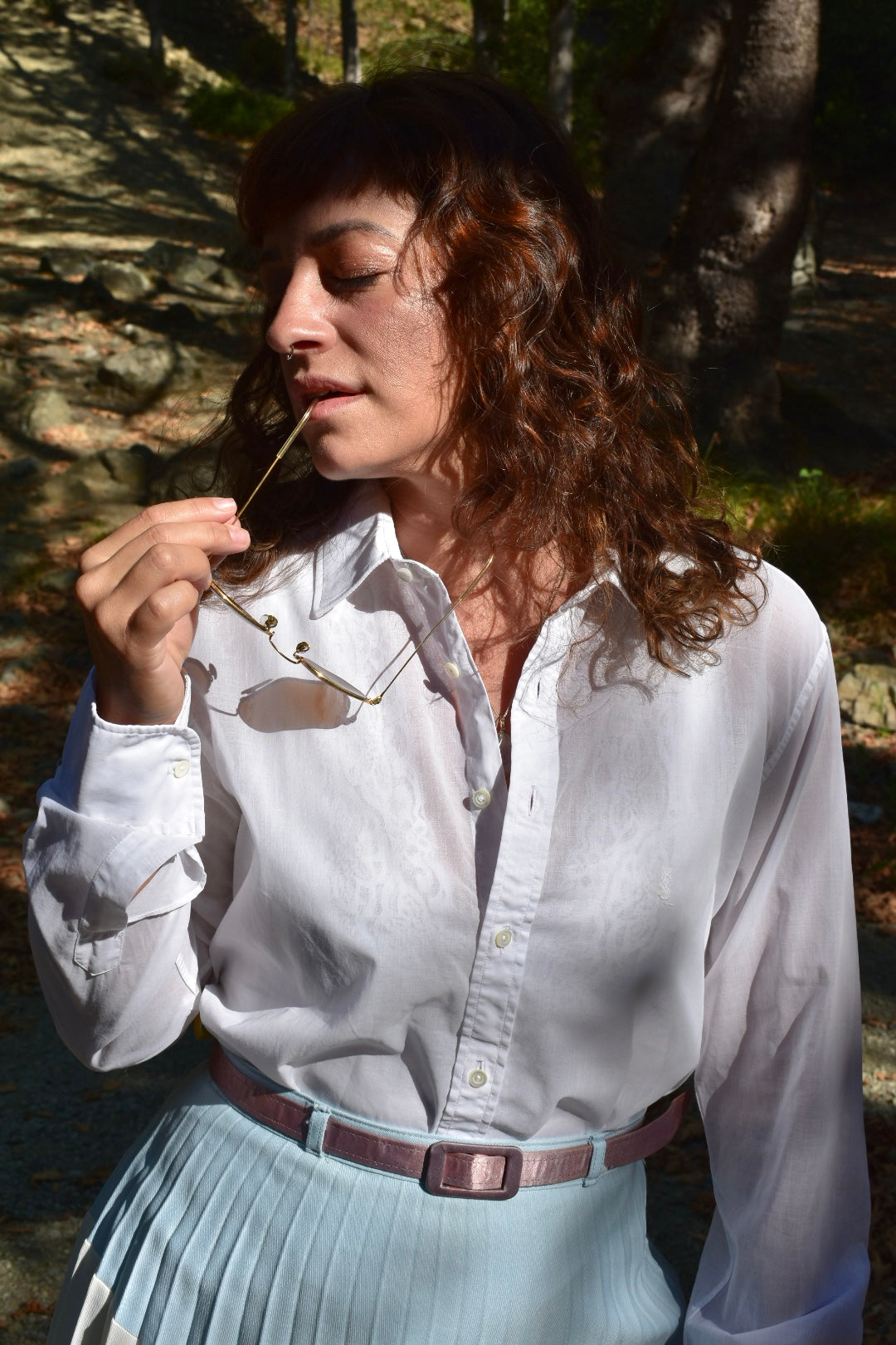 Yves Saint Laurent “Chemises” Vintage White Shirt in Pure Cotton – 80s French Elegance