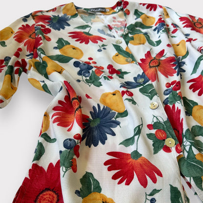 Vintage Floral Long Shirt