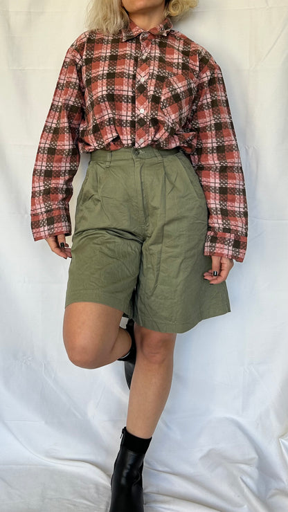 Vintage Olive Green Culottes Bermuda