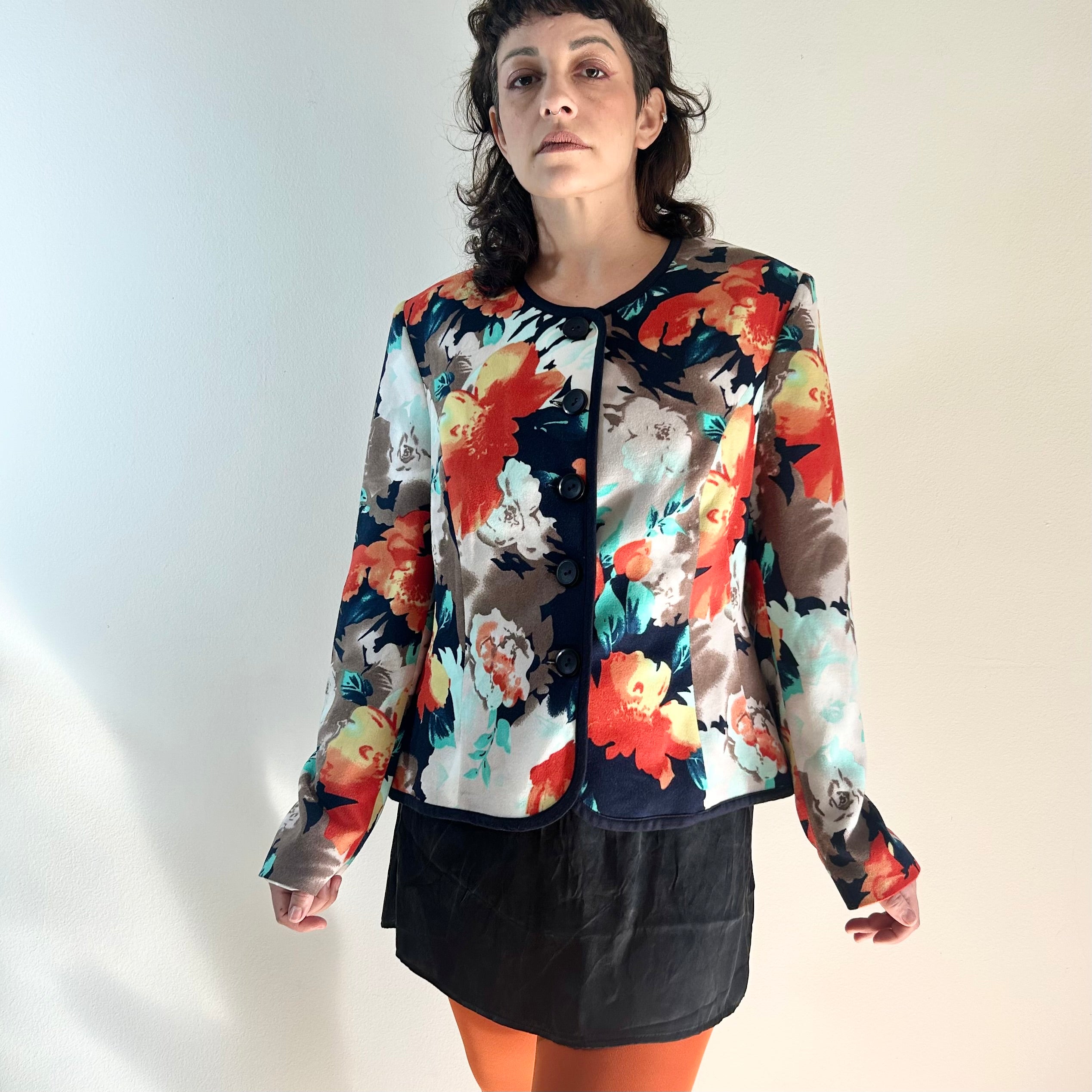 Luxima x Miss Sixty: Structured Floral Blazer - Italian Design Heritage - UK 16