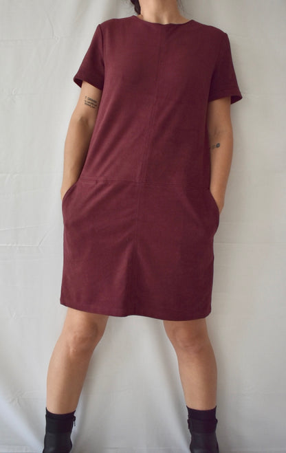 Bordeaux Faux Leather Dress