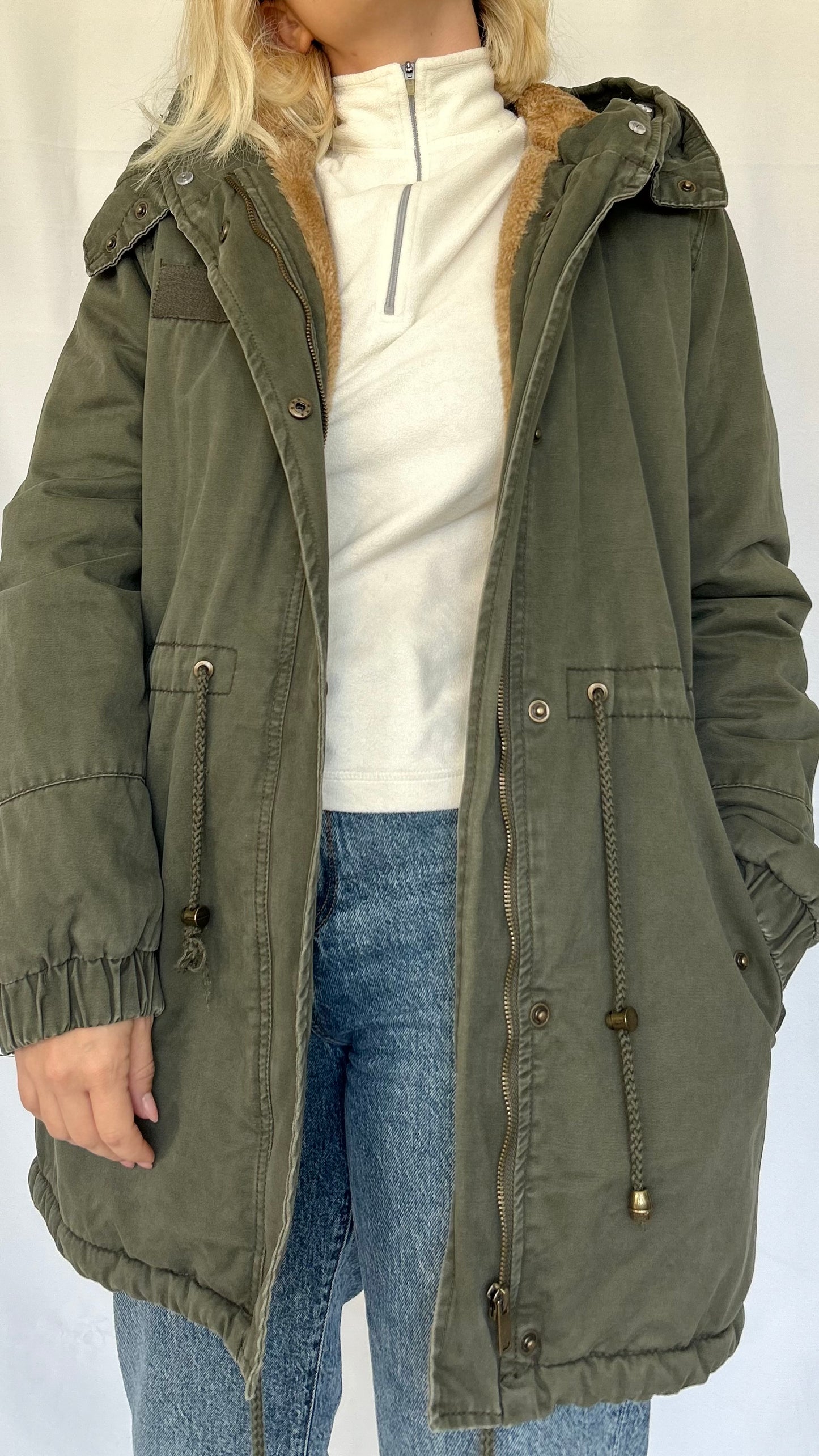 Vintage Olive Green Super Warm Coat