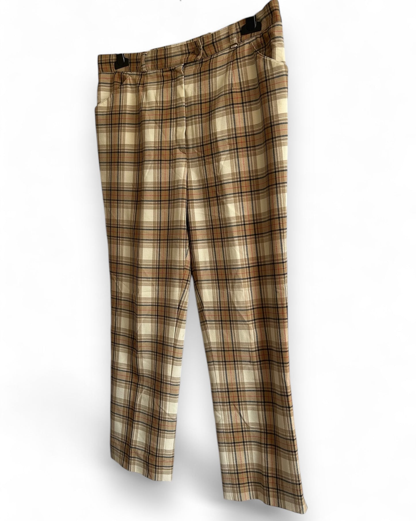 Vintage Plaid Office Pants