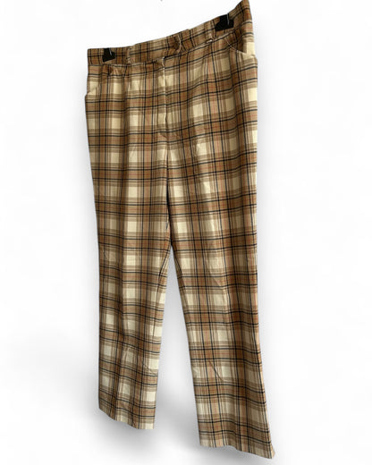 Vintage Plaid Office Pants