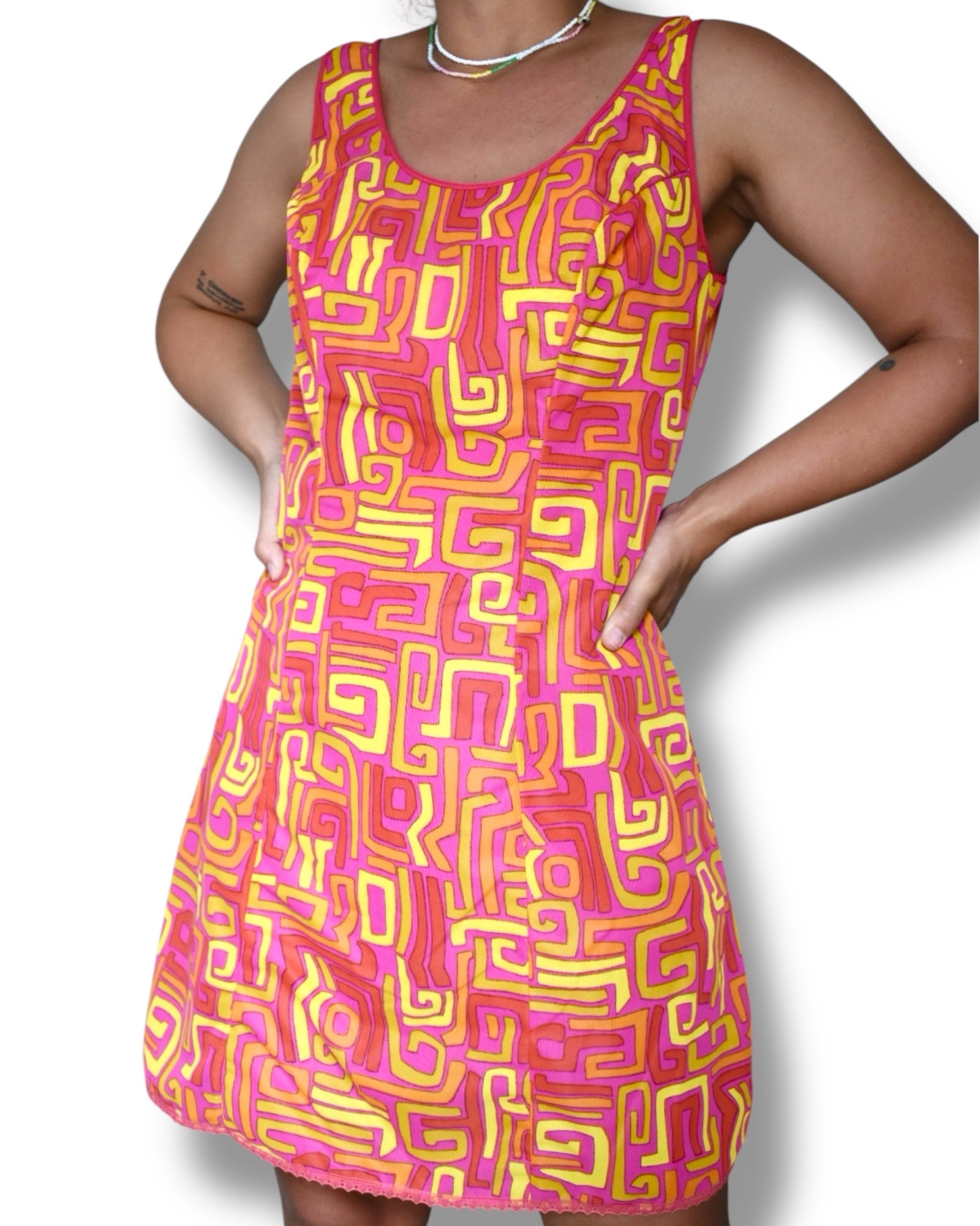 Vintage 70s Nightdresses – Geometric Prints & Vertical Stripes
