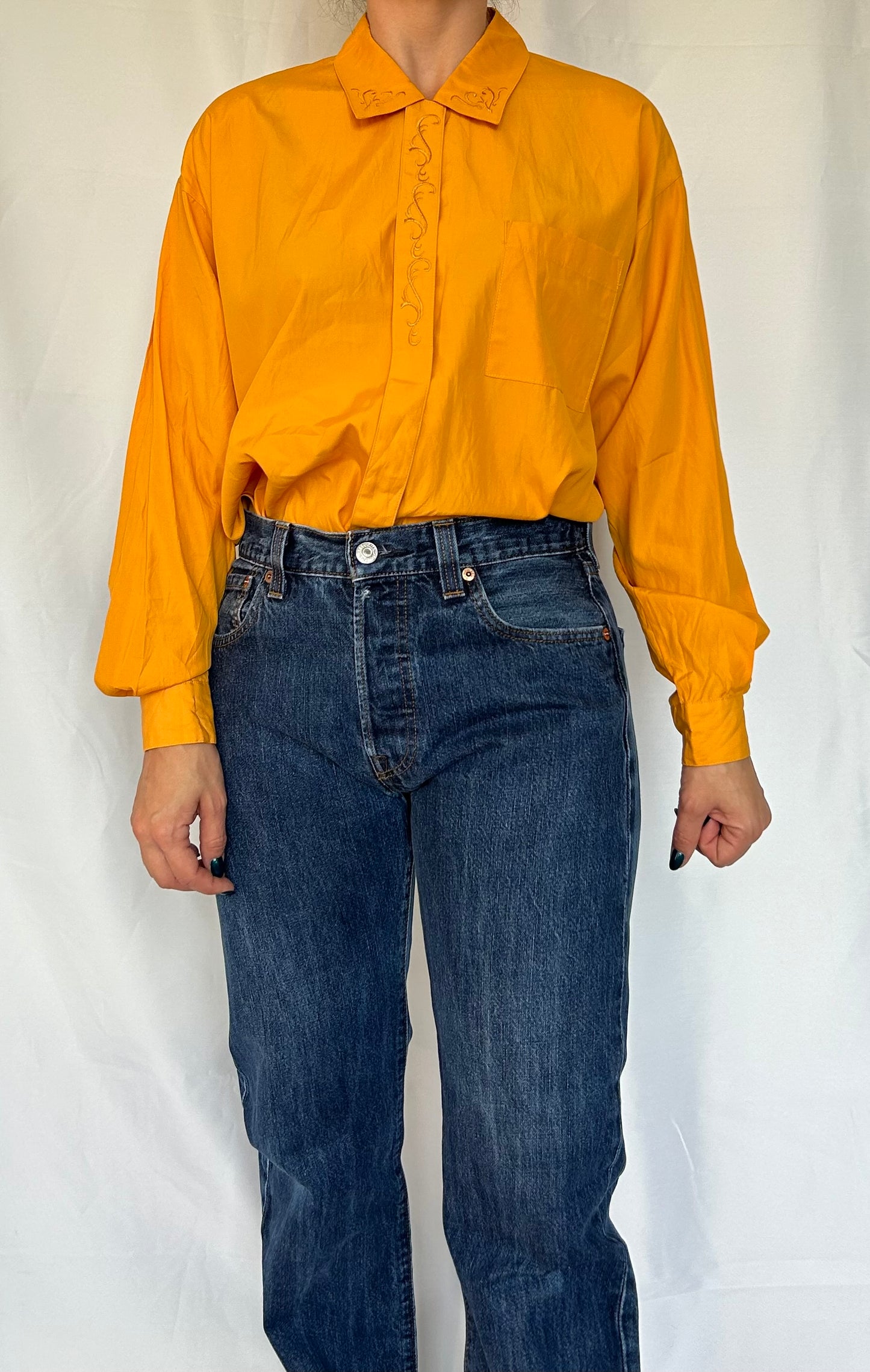 Mustard Vintage Long Sleeve Shirt