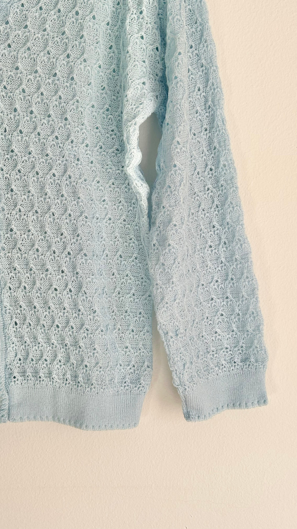 Light Blue Vintage Knit Cardigan