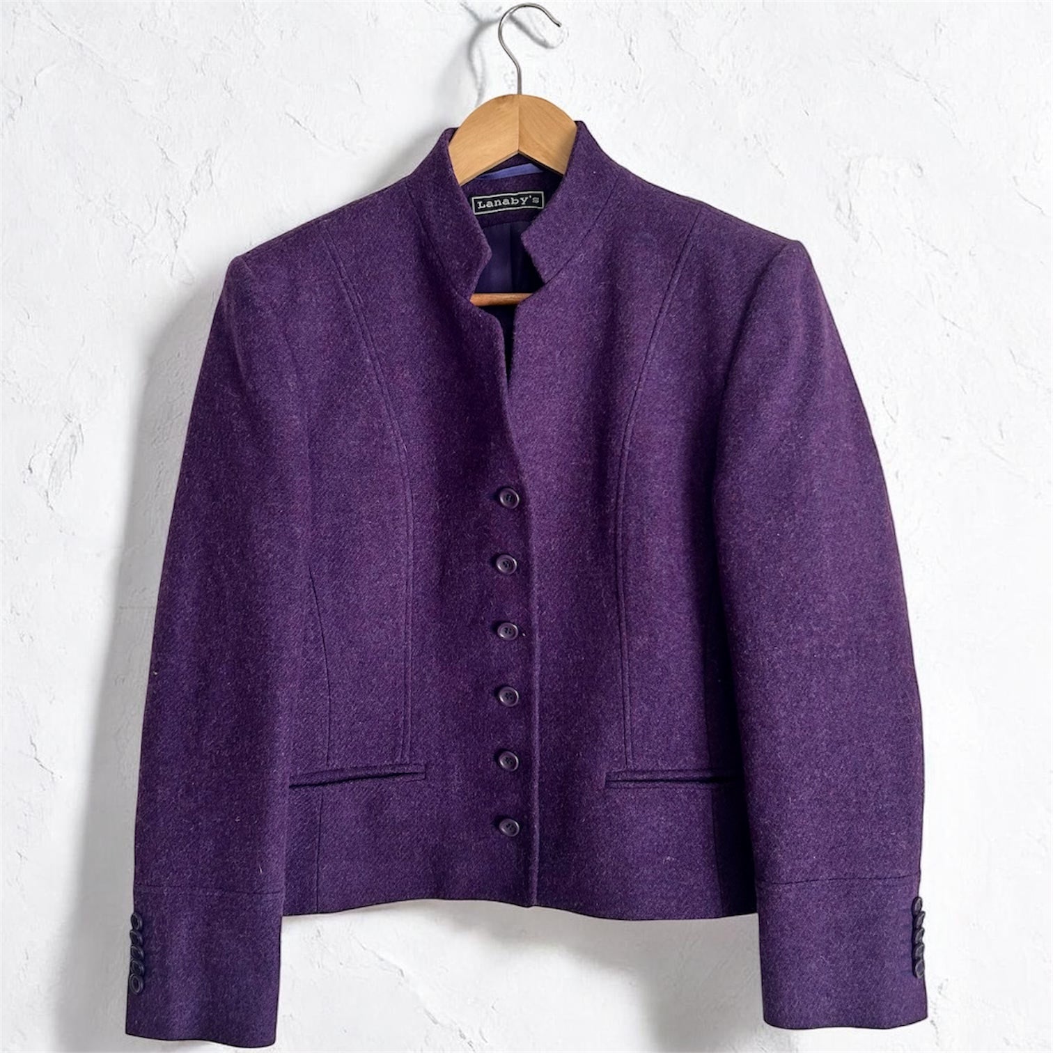 Vintage Blazer – Deep Royal Purple Wool Blend