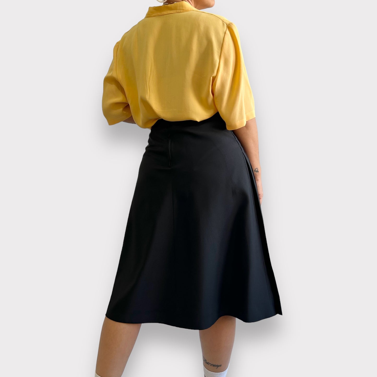 70’s Black Pleated Skirt