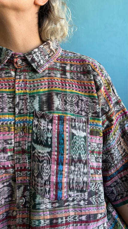 Vintage Colourful Short Sleeve Shirt