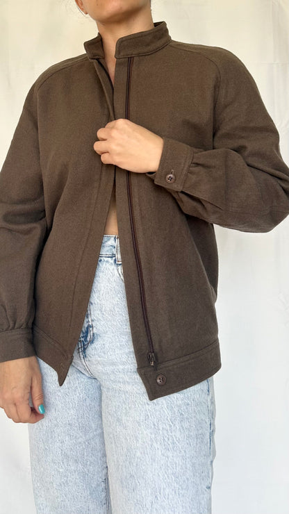 Vintage 100% Wool Bomber Jacket