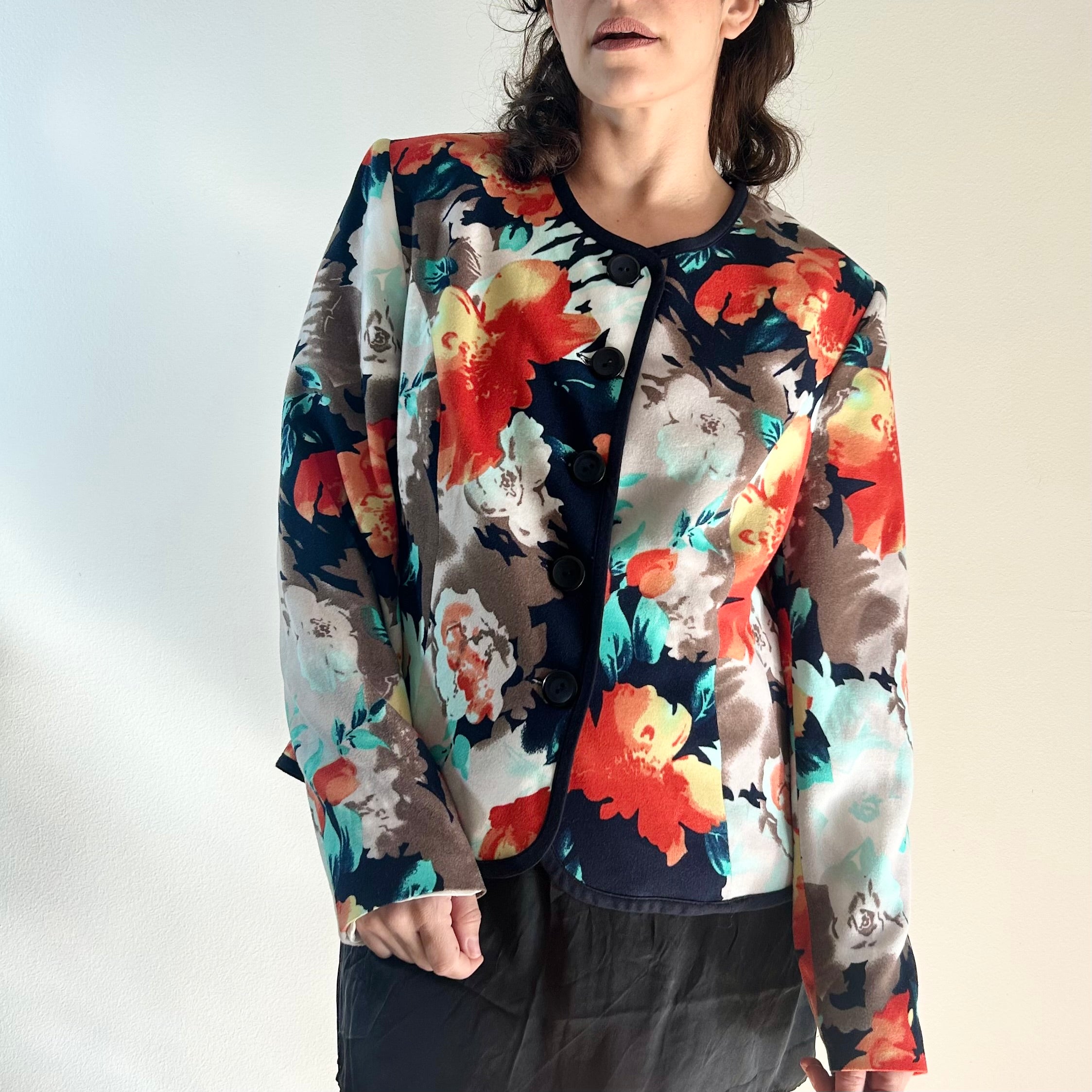 Luxima x Miss Sixty: Structured Floral Blazer - Italian Design Heritage - UK 16