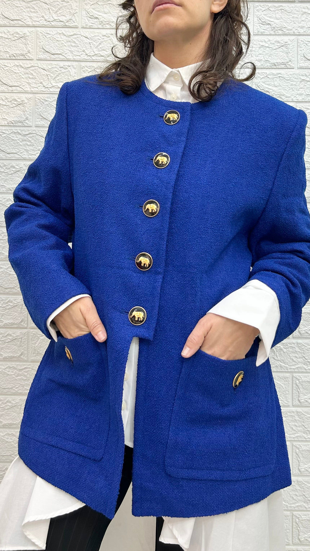 Vintage Wool Maxi Blazer | Late 80s