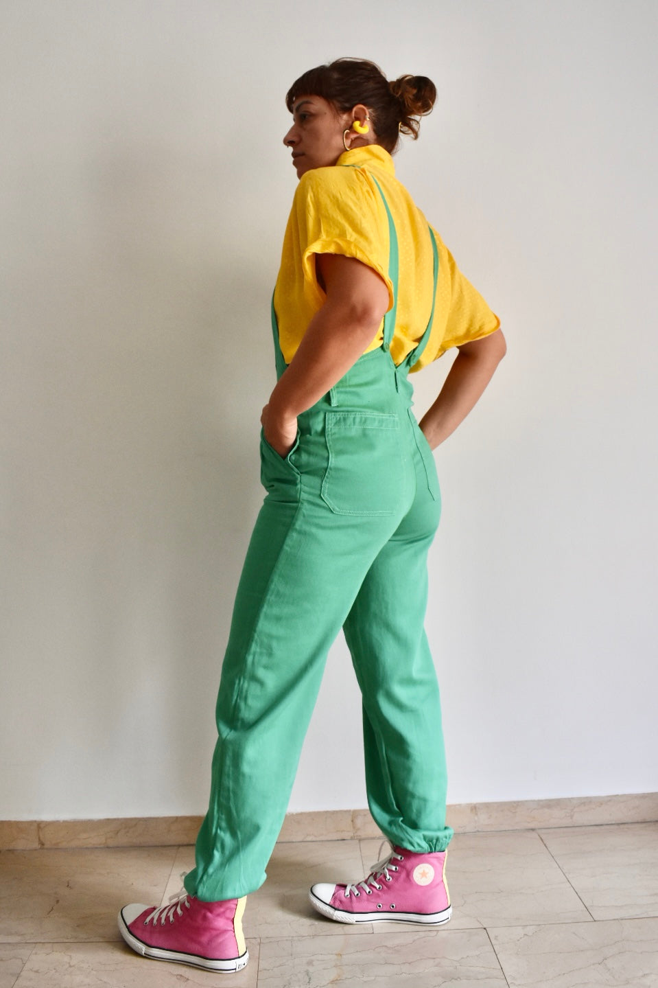Vintage Green Women’s Cotton Jumpsuit