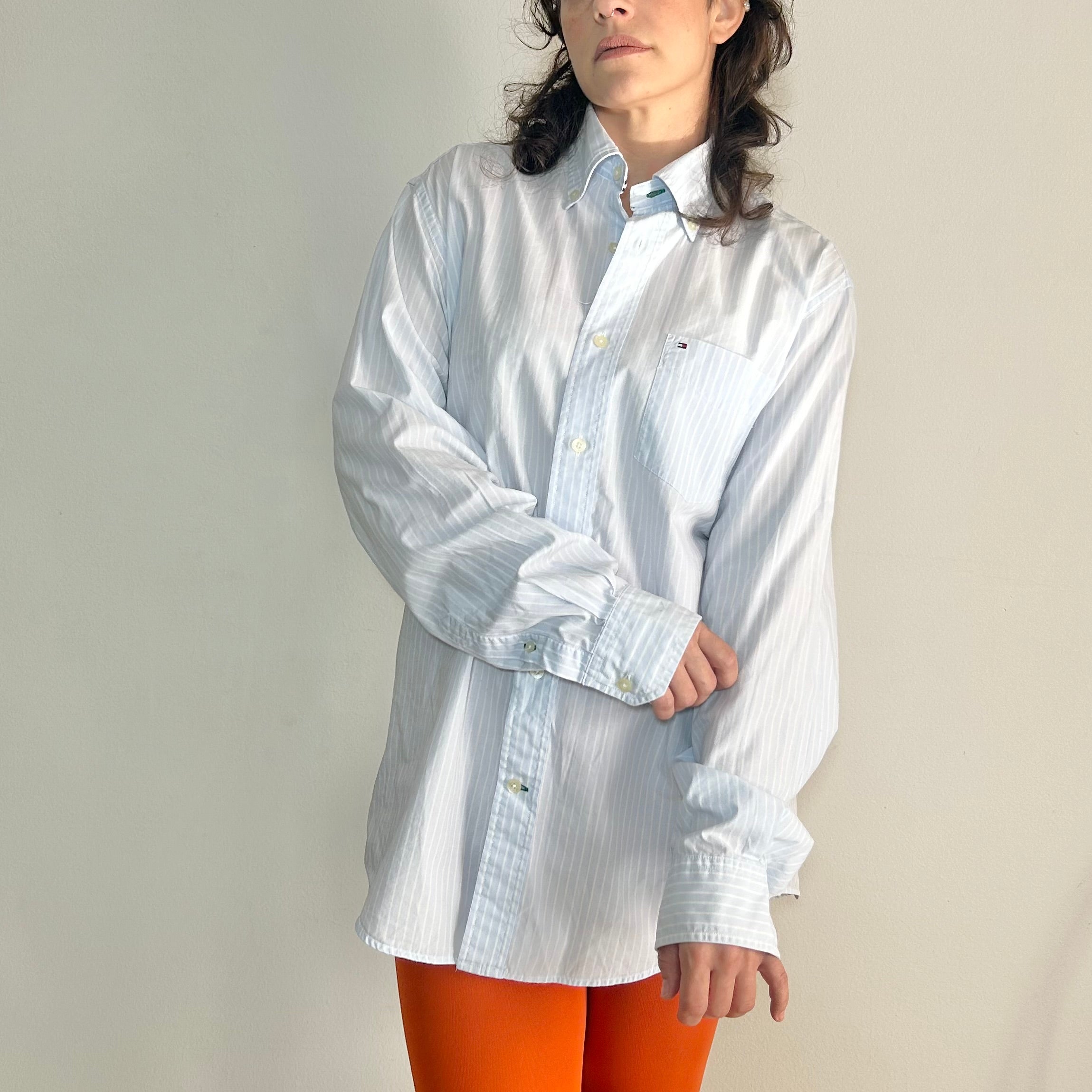 Vintage Tommy Hilfiger Pinstripe Oxford Shirt