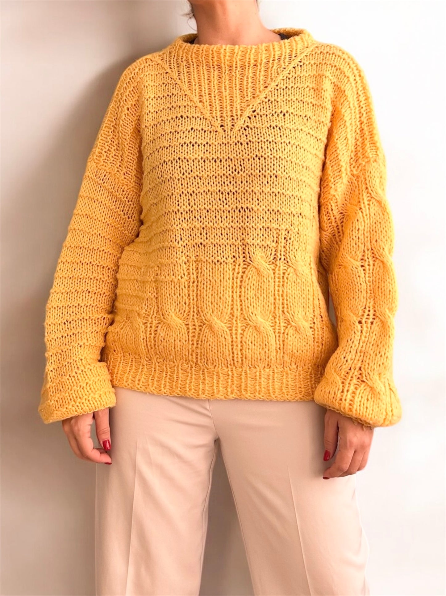 80’s Light Yellow Sweater