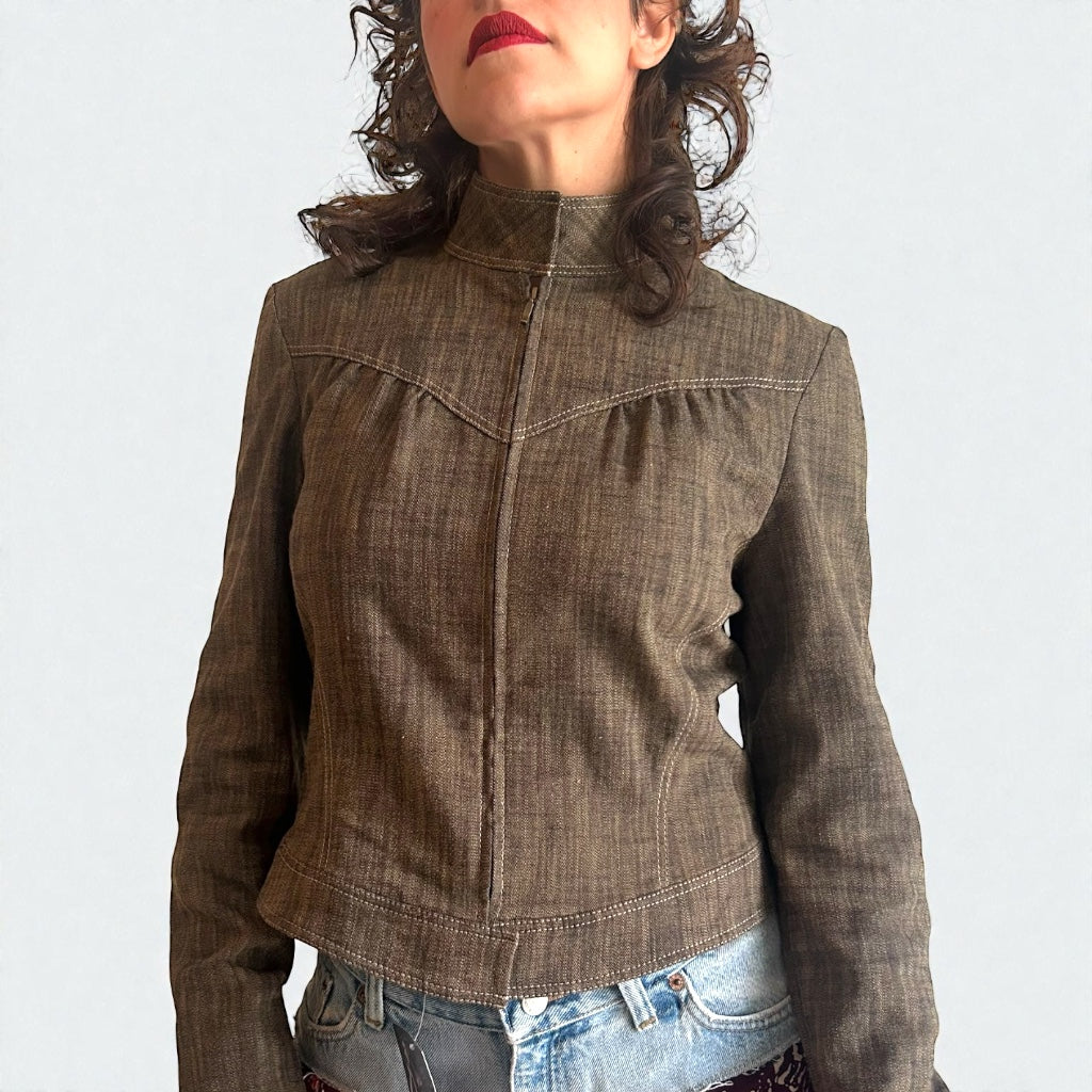 Y2K Earthy Brown Jacket