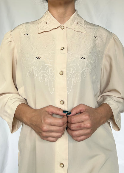 Vintage Beige Blouse