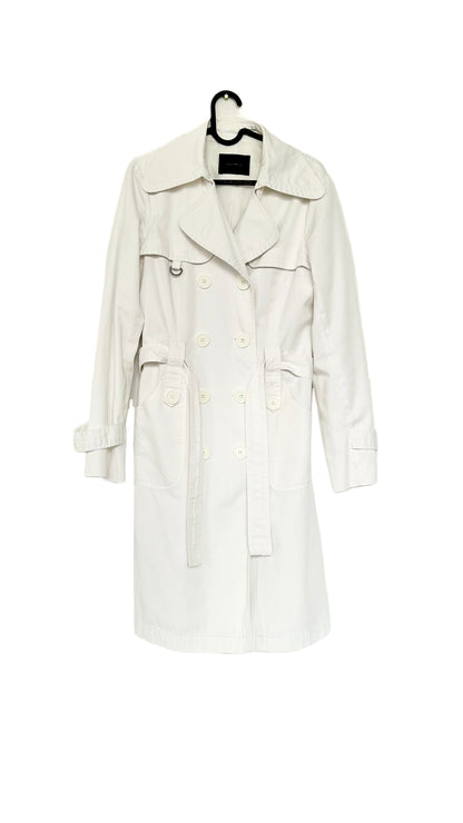 White Denim Trench Coat