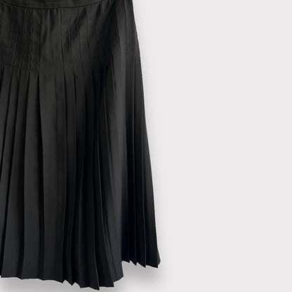 70’s Black Pleated Skirt