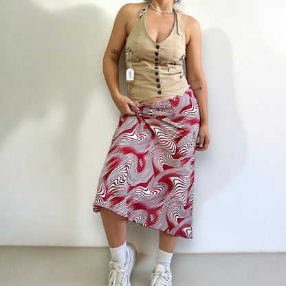 Y2K Patterned Skirt