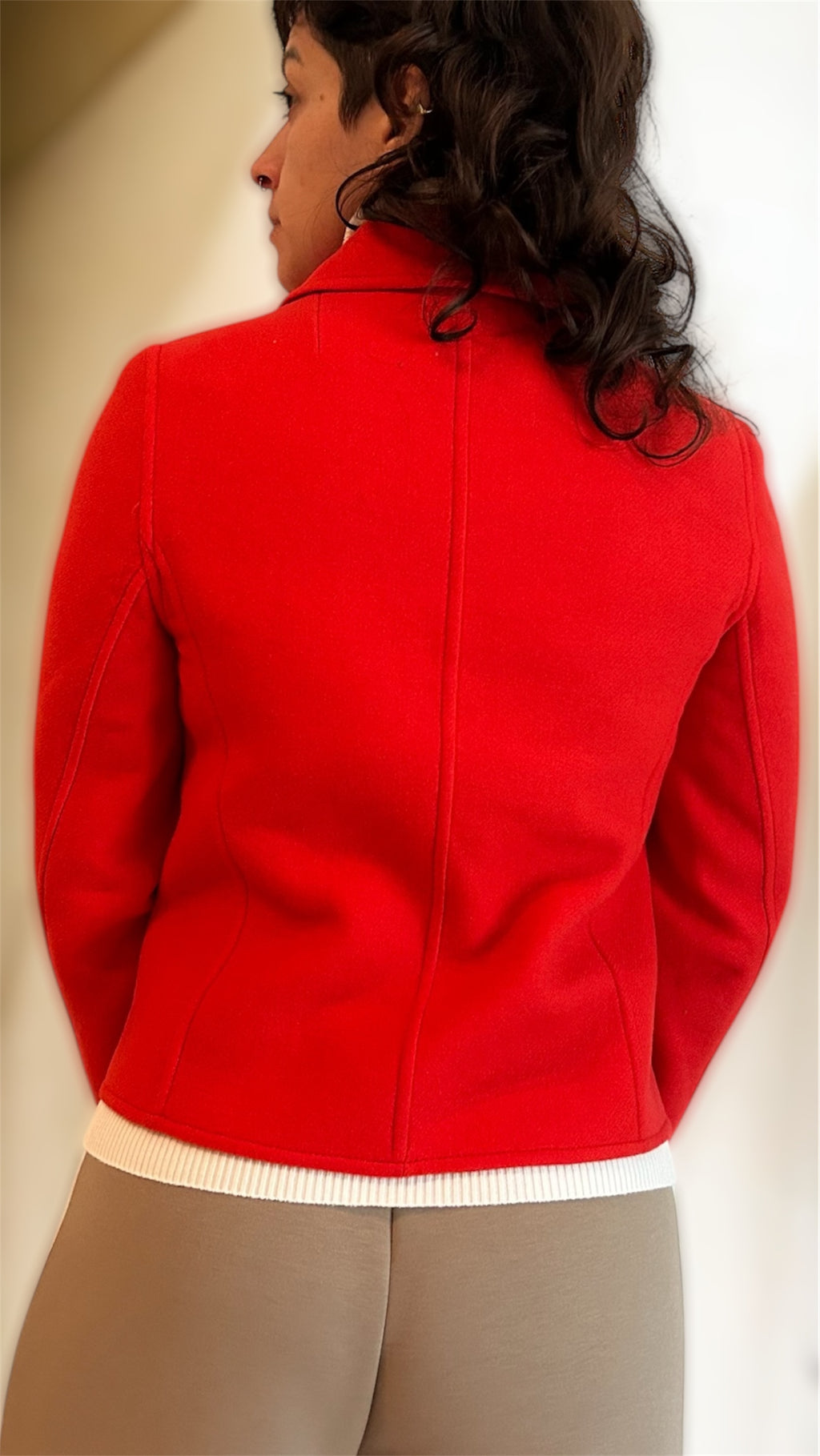 Vintage Wool Blazer – Burnt Red