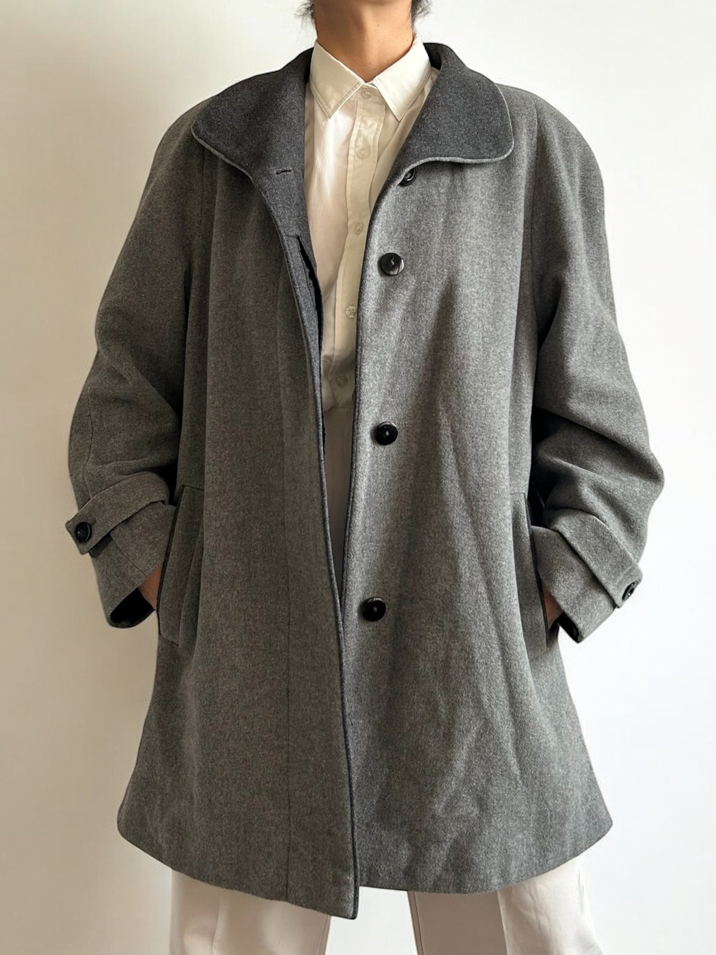 Vintage Grey Wool Coat