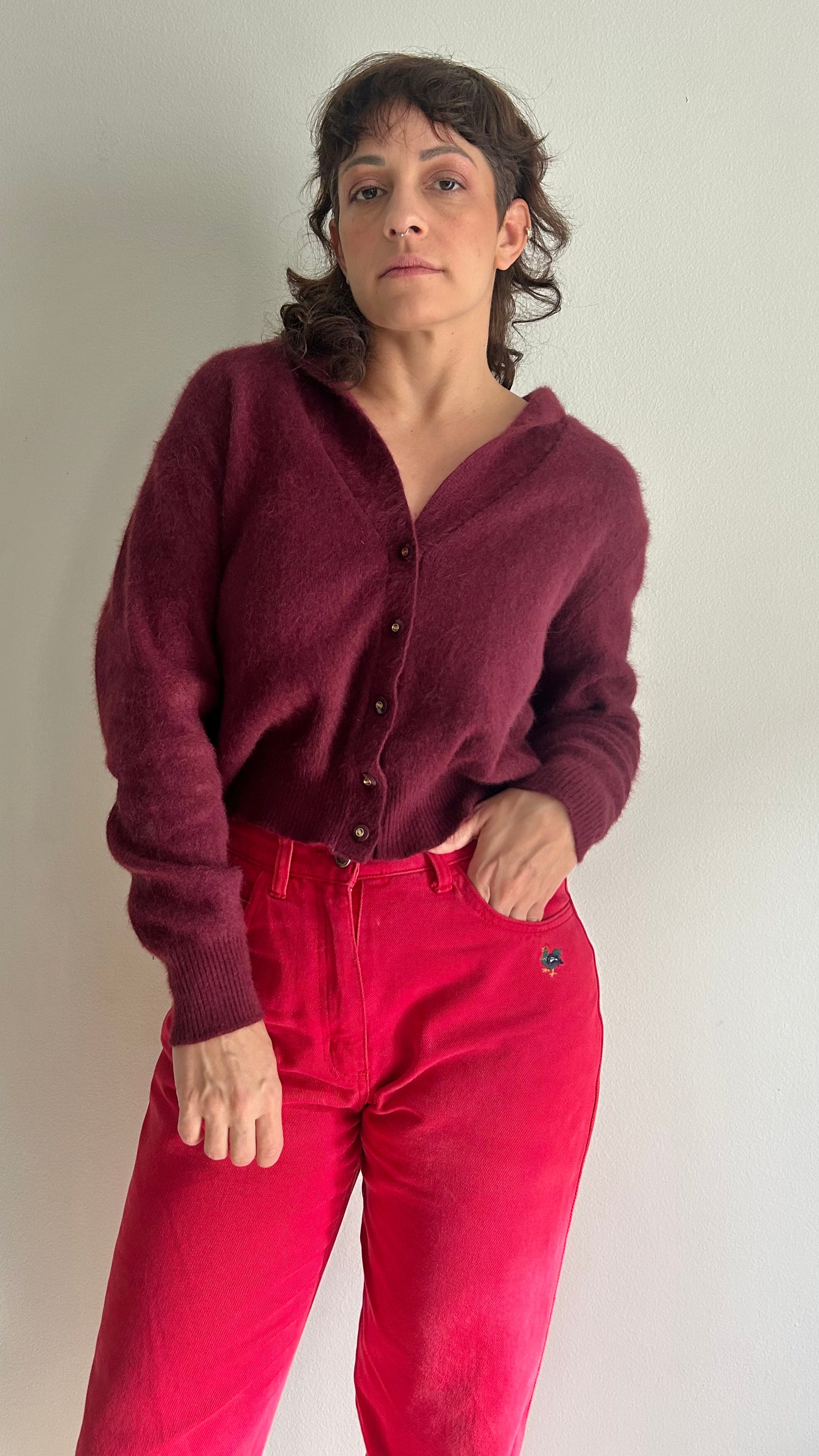 Vintage Ultra-Soft Angora Blend Cardigan