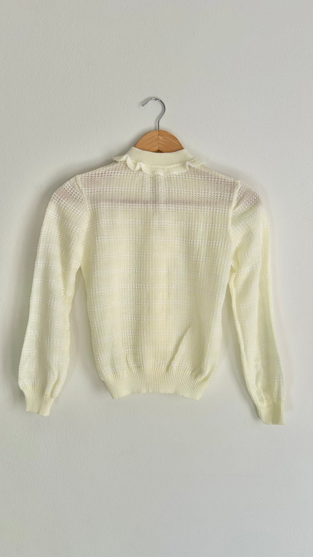 Butter Yellow Vintage Crop Knit Cardigan