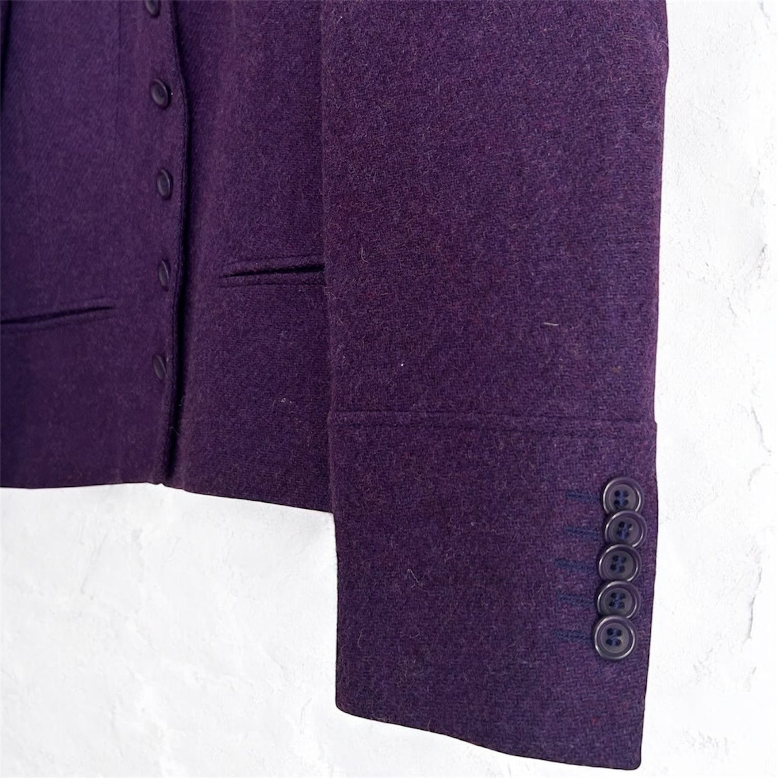 Vintage Blazer – Deep Royal Purple Wool Blend
