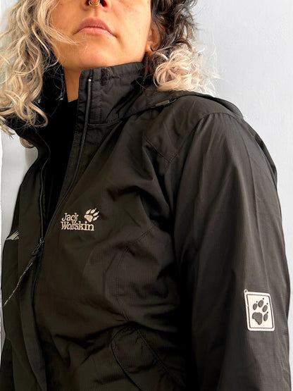 Jack Wolfskin Black Windbreaker