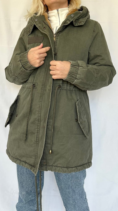 Vintage Olive Green Super Warm Coat