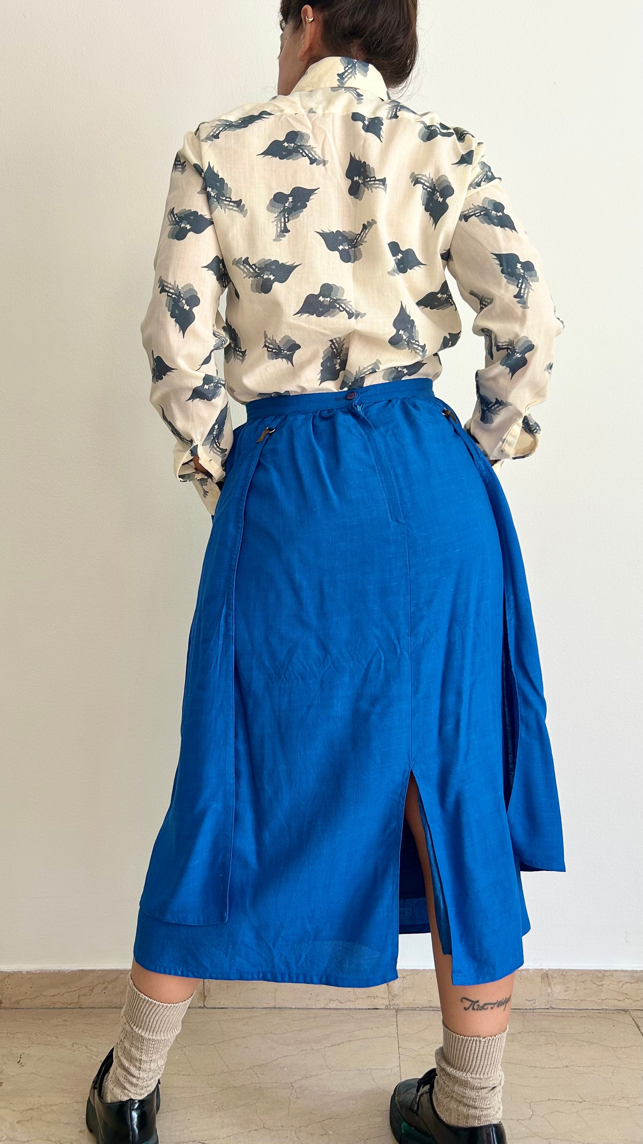 Vintage Musical Print Shirt – 70s