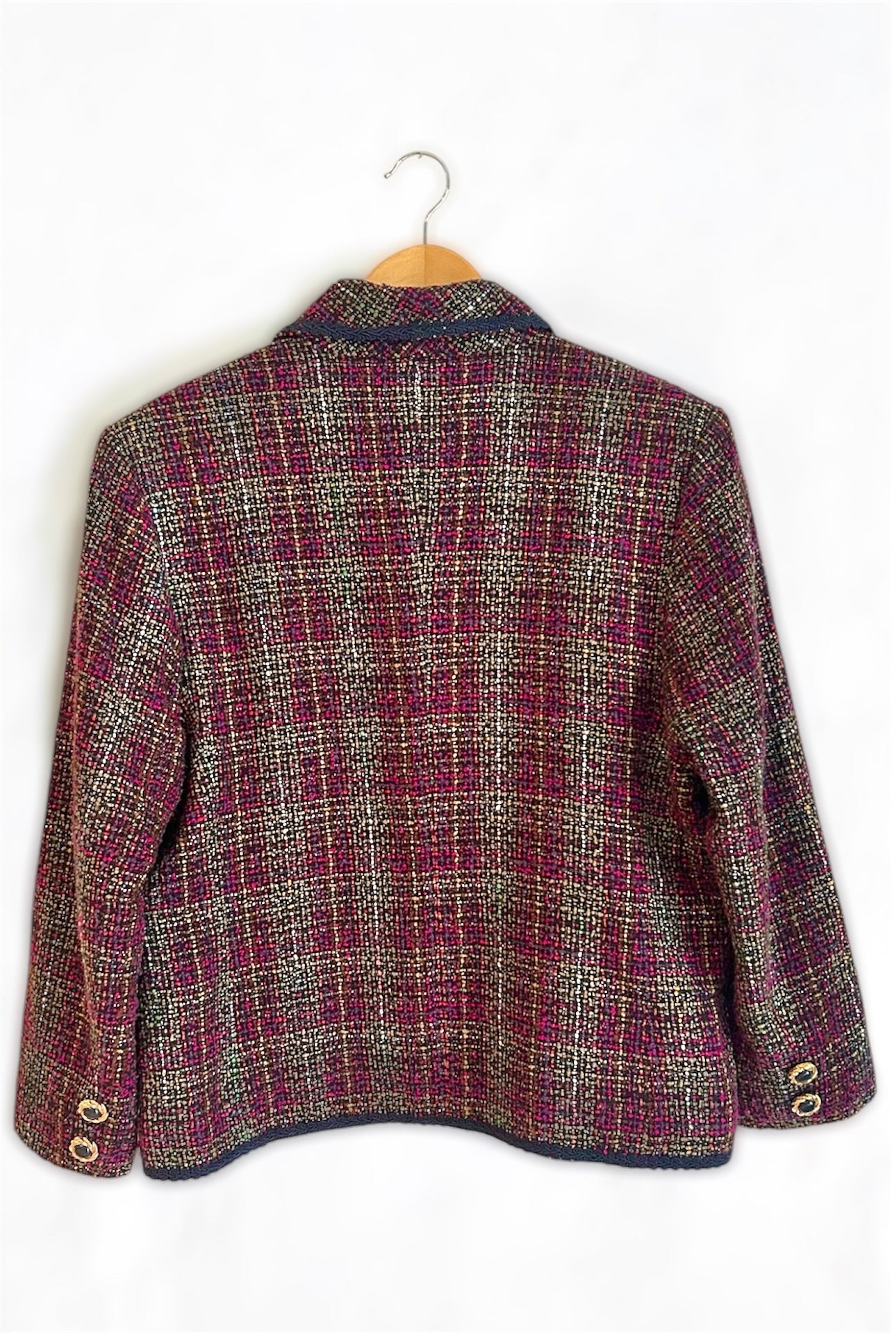 Vintage Tweed Blazer – Multicolor Textured