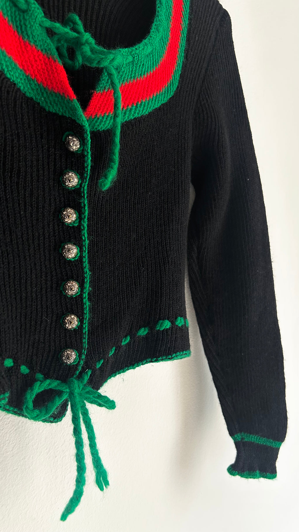 Vintage Alpine Folk-Style Cropped Top