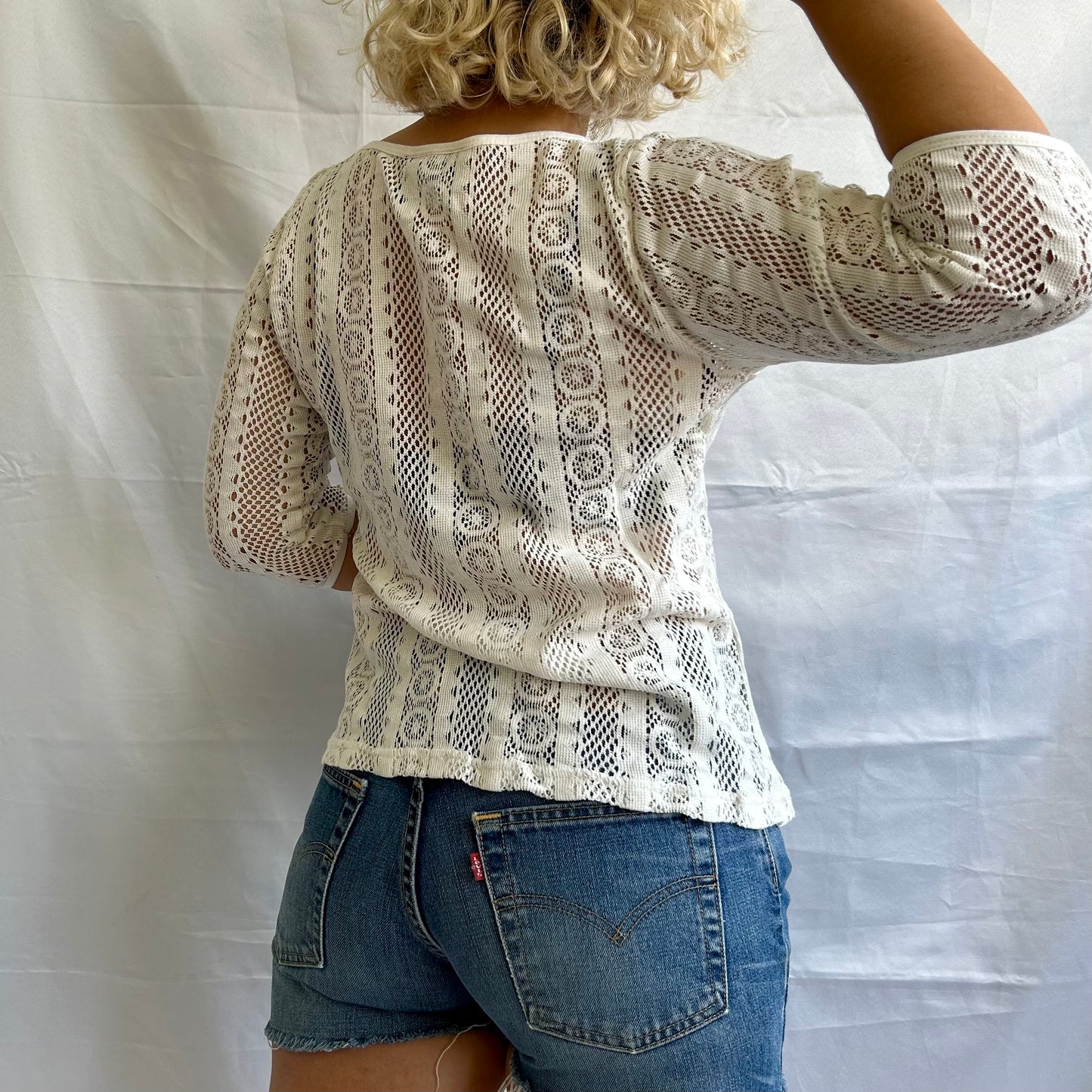 Vintage See Through Long Sleeve Top