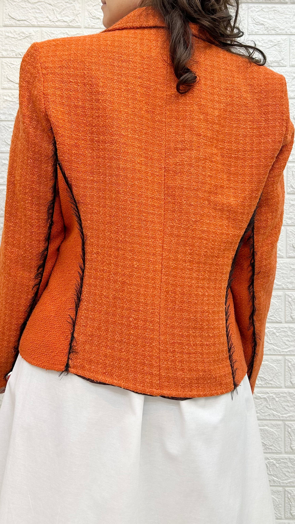 1980s Deep Orange Wool Blazer