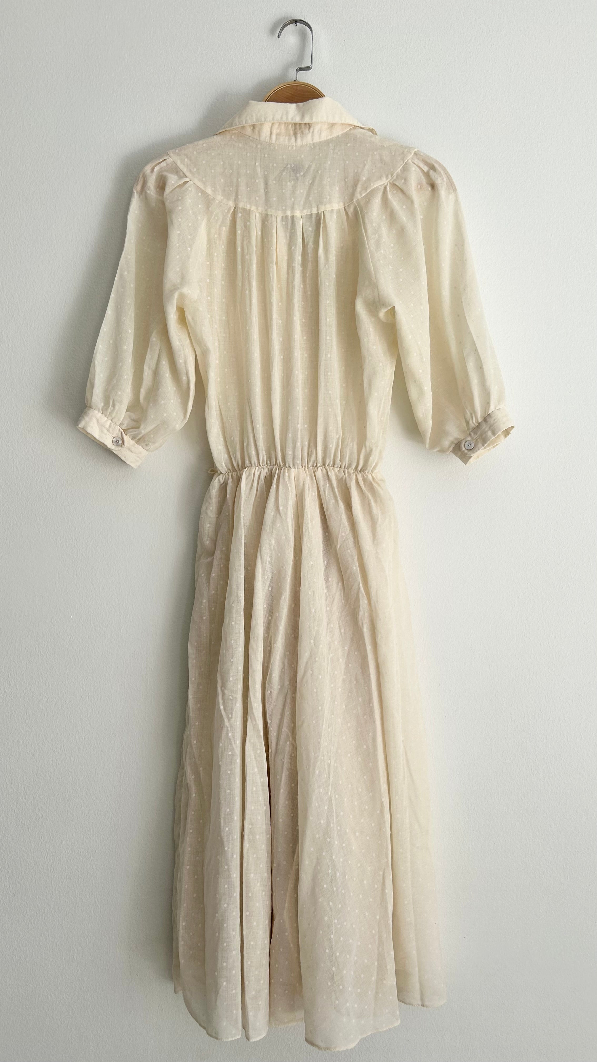 Vintage 1970s Long Dress – Sheer Top & Lined Skirt