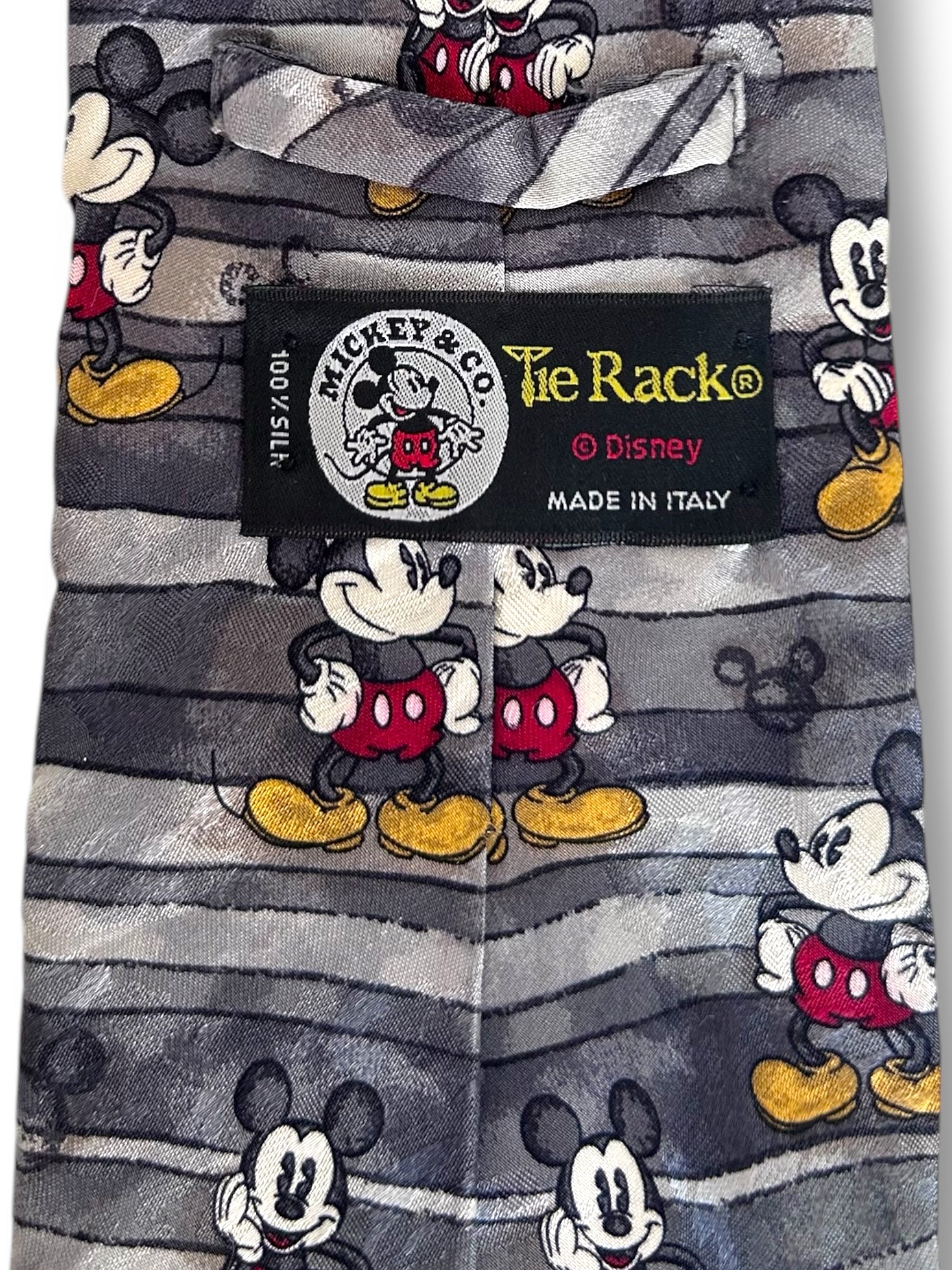 Vintage Collectible Silk Tie - Tie Rack + Disney - Mickey & Co