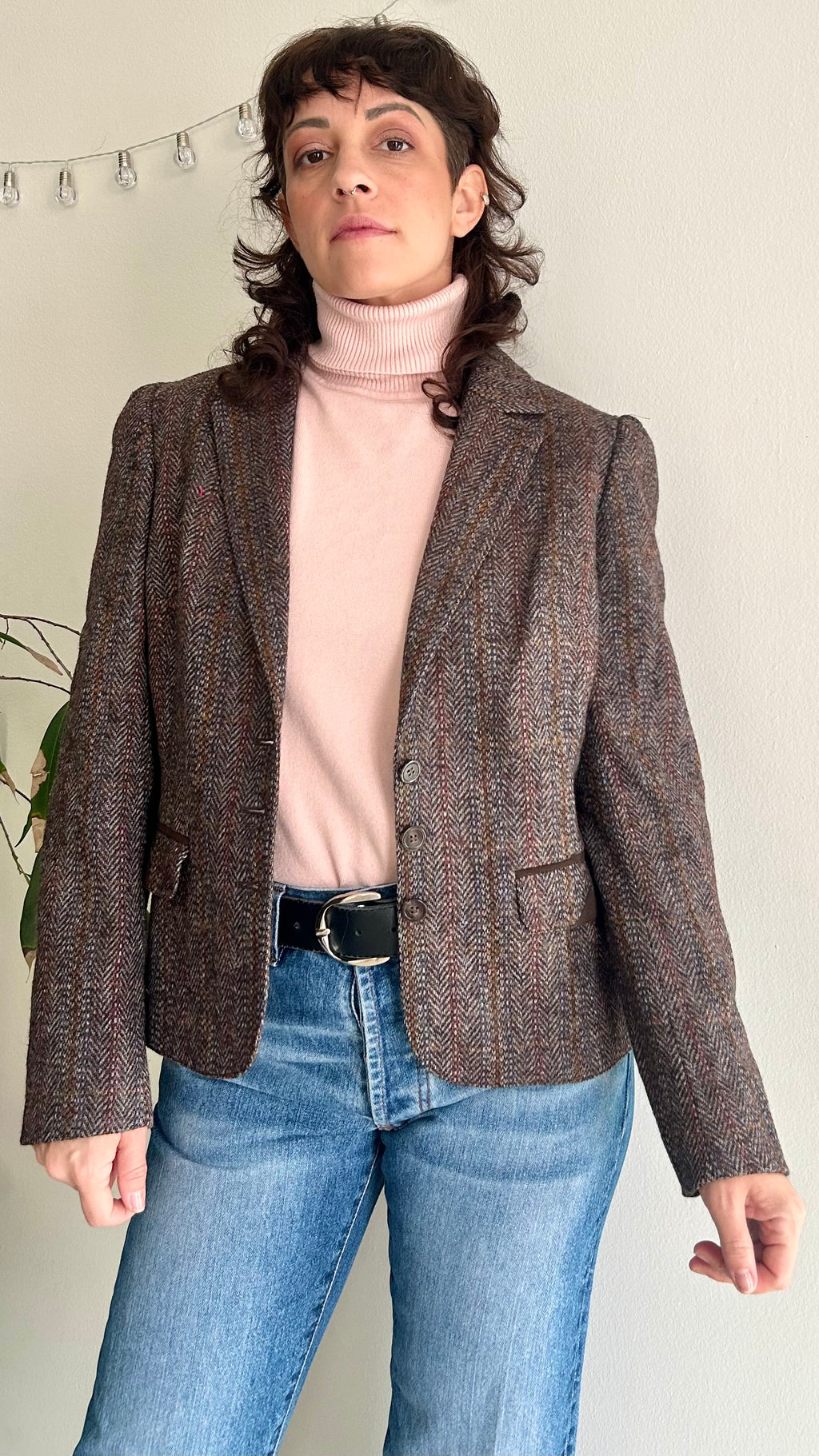 Vintage Hensel & Mortensen Herringbone Wool Blazer