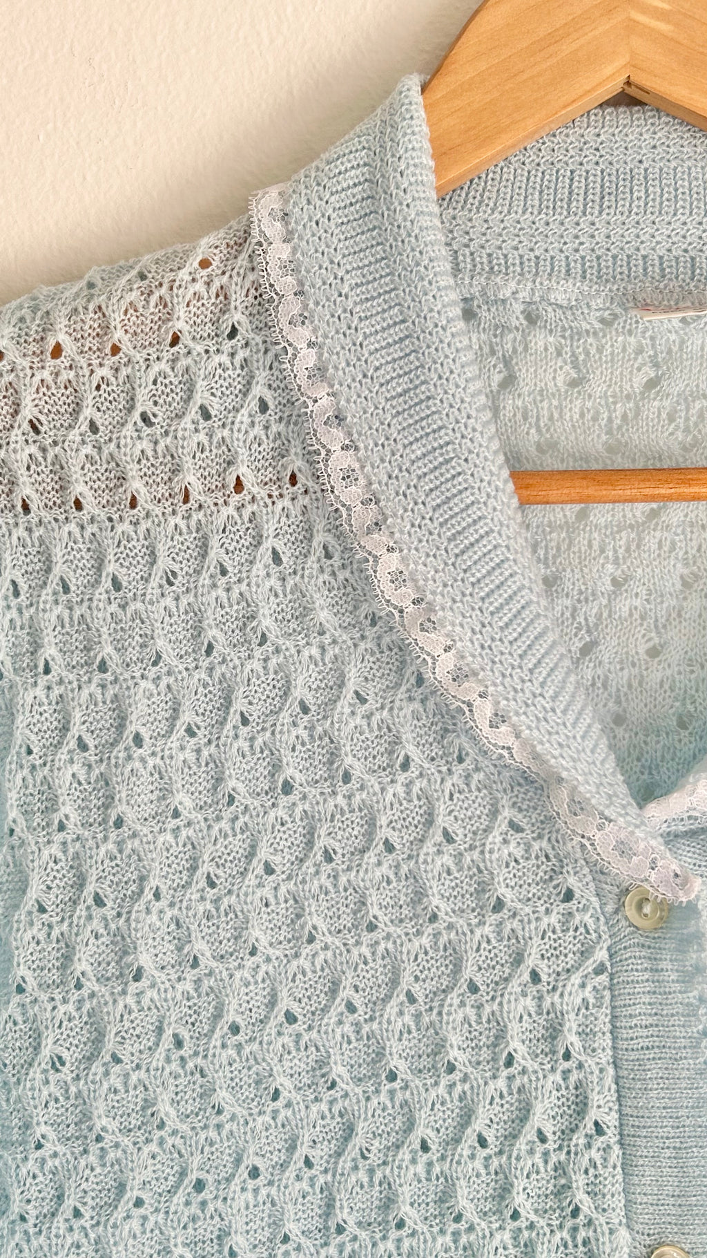 Light Blue Vintage Knit Cardigan