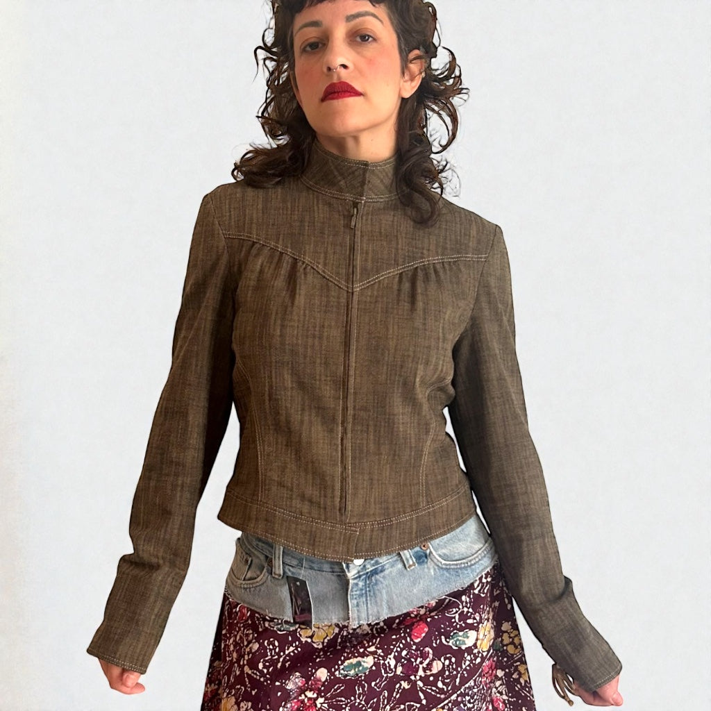 Y2K Earthy Brown Jacket