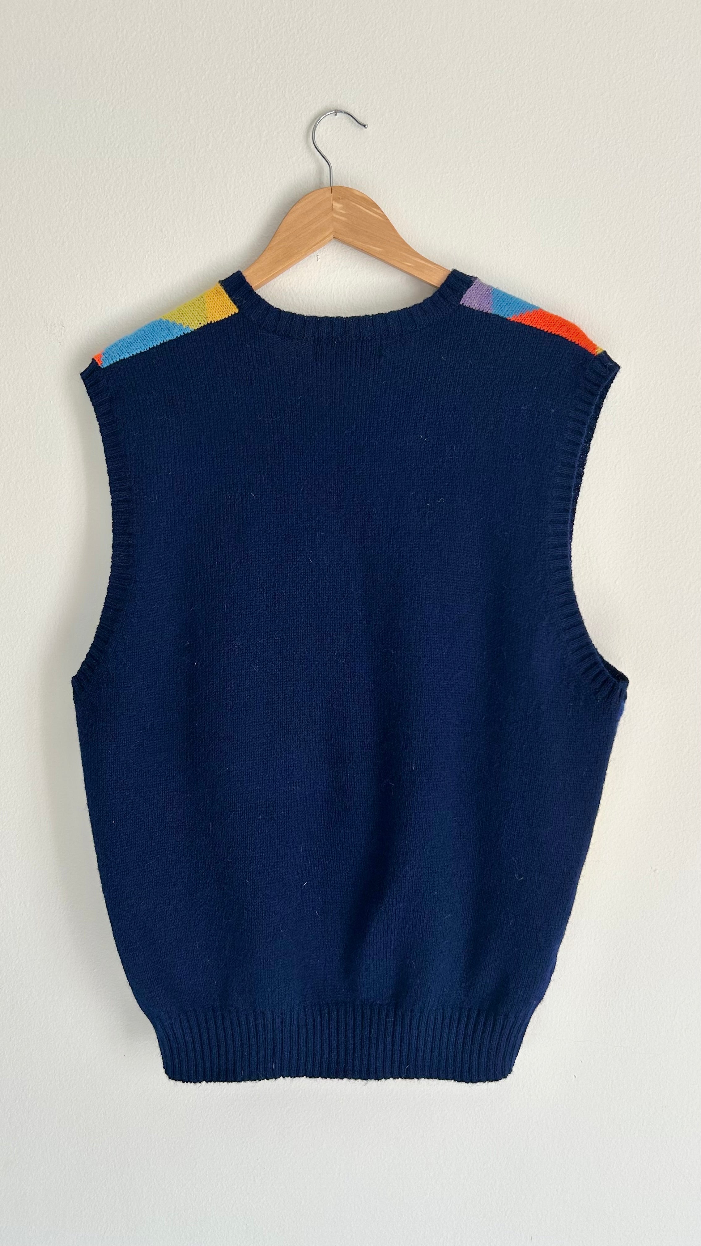 Classic Shetland Wool Vest – Argyle Pattern