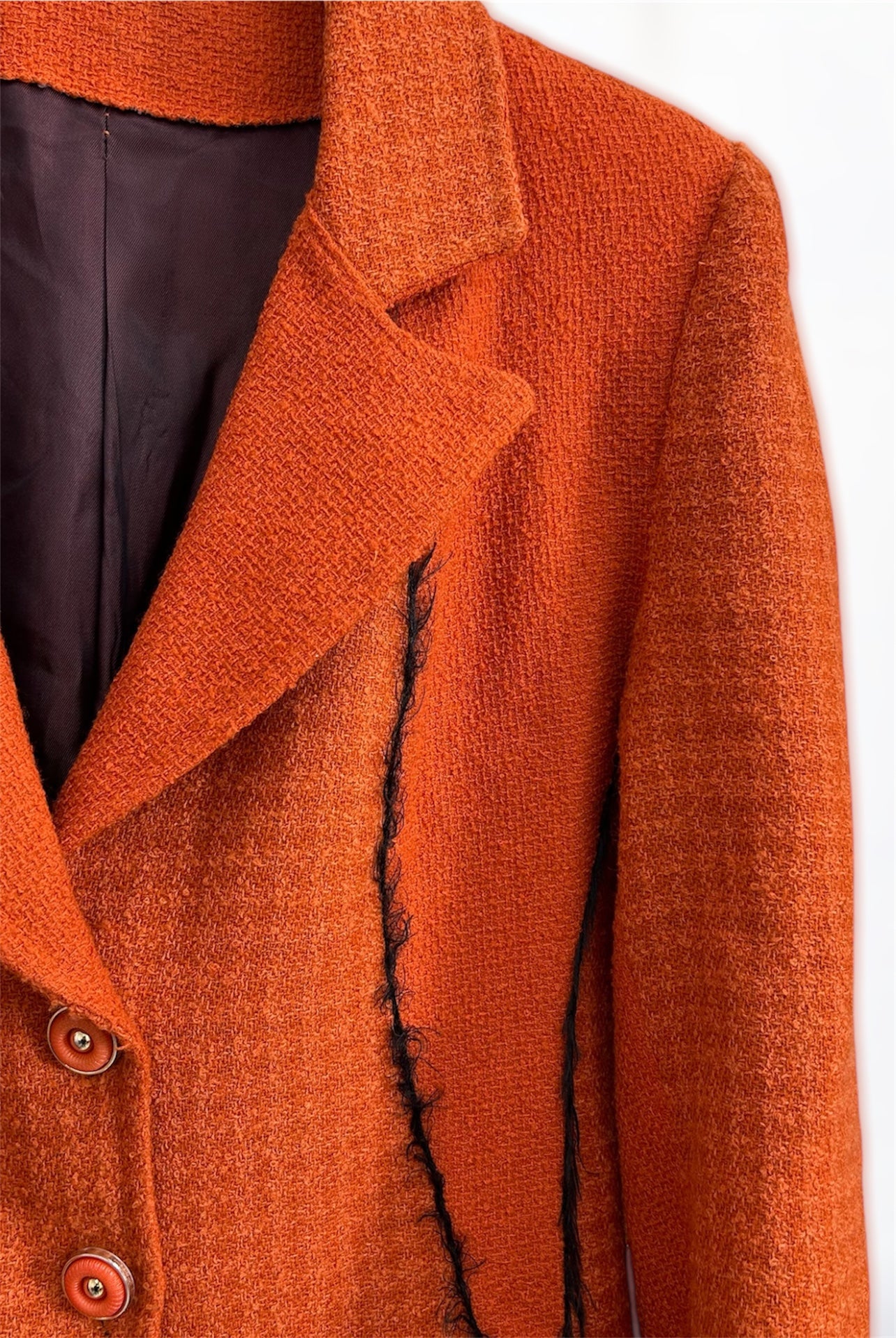 1980s Deep Orange Wool Blazer
