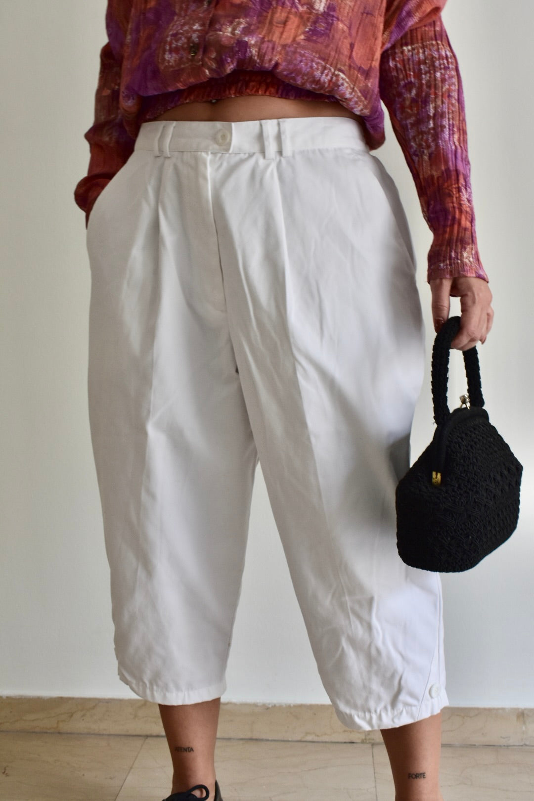 Vintage White Women’s Capri Pants