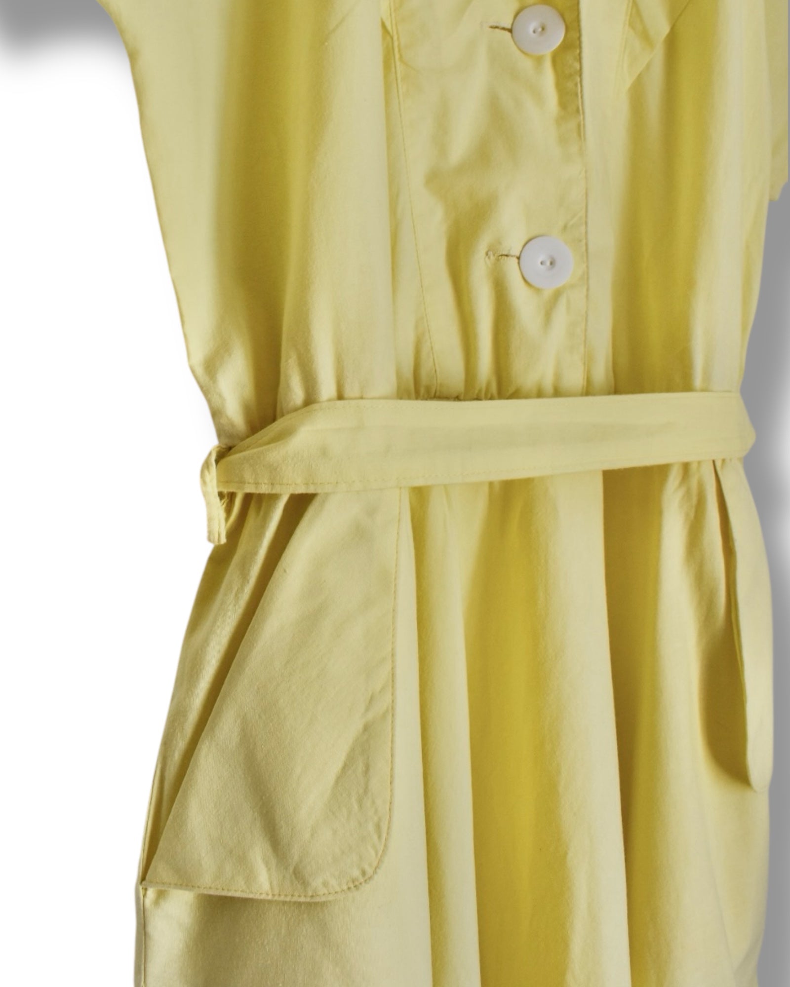 1980’s Yellow Midi Dress with Pockets